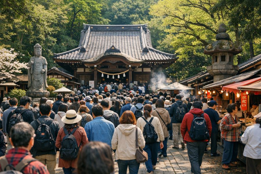 深大寺　混雑状況　GW　土日　平日　そば　御朱印