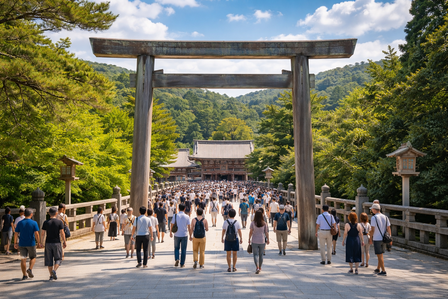 伊勢神宮　混雜　GW　お盆　夏休み　連休　年末年始　