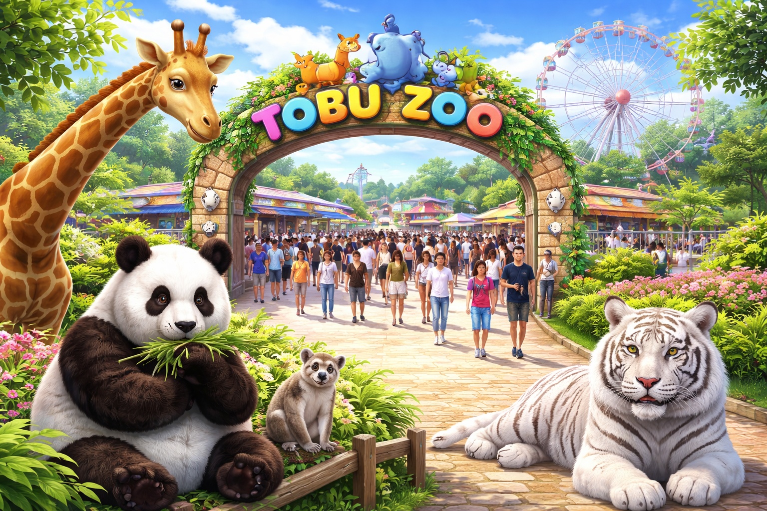 東武動物公園　混雜　GW　夏休み　土日　平日　お盆　年末年始　連休　イルミネーション